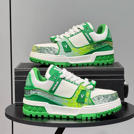 Autumn new trendy brand chubby shoes lace-up low-top casual thick-soled shoes