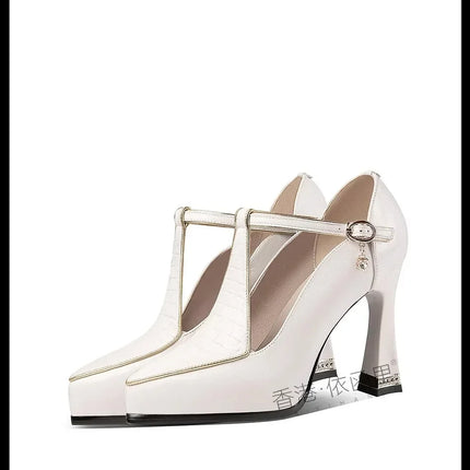 Scarpe sexy con tacco alto da donna sandali da festa con punta a punta estate 2024 abito alla moda scarpe eleganti pompe con plateau di tendenza Femme Zapatos