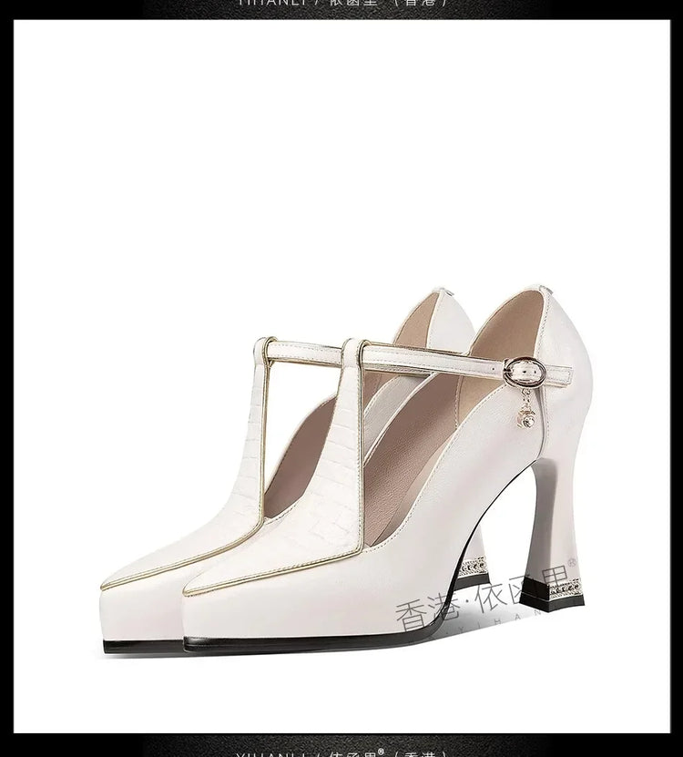 Scarpe sexy con tacco alto da donna sandali da festa con punta a punta estate 2024 abito alla moda scarpe eleganti pompe con plateau di tendenza Femme Zapatos