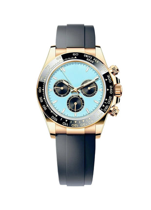 Orologi Meccanici Automatici di Lusso da Uomo 40mm, Cinturino in Acciaio Inossidabile Spazzolato, Elegante Quadrante Panda Nero Blu, Luminoso a Lunga Durata