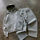 Street wear punk hip hop men suit Y2K new American gothic Harajuku embroidery design jumper oversized casual loose sports suit PlatiNum