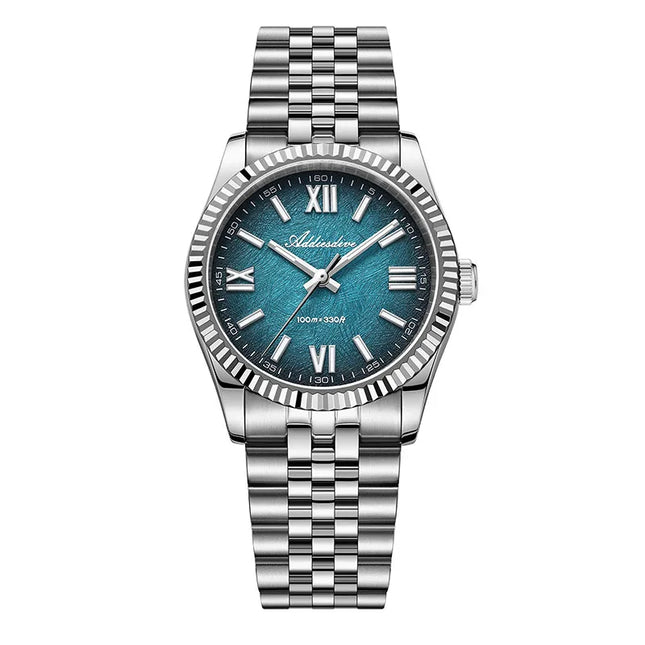 ADDIESDIVE 36mm AD2512 Watch For Men BGW9 Luminous Jubilee Strap 100m Waterproof Sapphire Glass VH31 Movement Quartz Watch Reloj