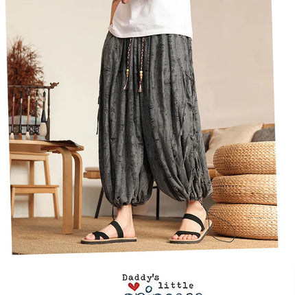 Primavera 2026 Nuovi Pantaloni Larghi da Uomo Vintage Casual Jogging, Pantaloni Harem Larghi Traspiranti da Uomo, Taglie Forti 8XL