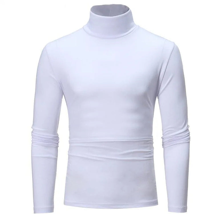 Thermal Underwear Tops Men Spring Clothes Thermal Shirt Autumn Men's Winter Tights High Neck Thin Slim Fit Long Sleeve T-shirt PlatiNum