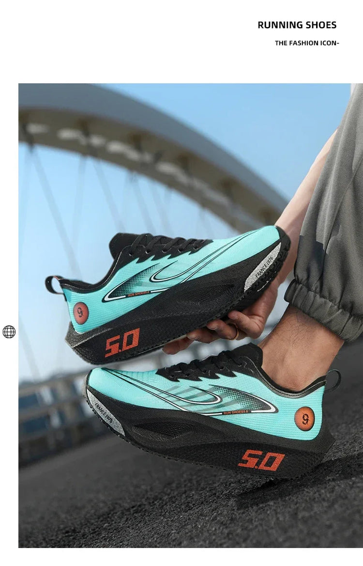 Unisex 2025 Full Carbon Plate Running Shoes Professional Marathon Racing Lightweight Bounce Cushion Breathable Sports Sneakers PlatiNum