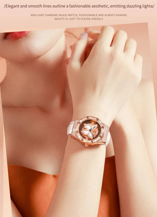 OLEVS 9996 Orologio Elegante di Lusso da Donna, Orologio al Quarzo Scheletrato, Impermeabile, con Quadrante Luminoso e Diamanti, Regalo Originale platinumshop