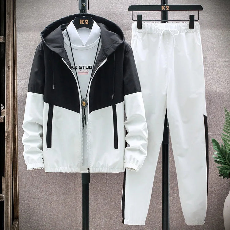 M-6XL-New-Men's-Sportswear-Set-from-Japan-South-Korea-Autumn-Casual-Wear-Men's-Hooded-Jacket-Leg-Tied-Pants-Trendy-Casual-Suit
