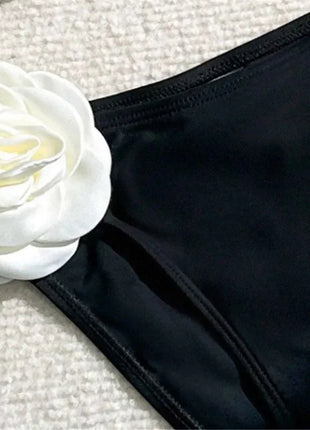 Costume da Bagno Sexy con Fiori e Fascia, Bikini a Perizoma 2025, Costumi da Bagno Donna con Lacci, Set Bikini Brasiliano, Biquini Mujer platinumshop