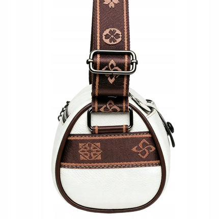 Borsa a Tracolla in Pelle Bianca 2-in-1 per Donne, Borsa a Tracolla Capiente con Tasca per Telefono, Elegante Borsa da Città