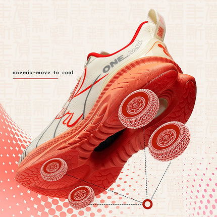 Scarpe da corsa ONEMIX Paraurti rosso riflettente Elite Scarpe sportive con rialzo di altezza per scarpe da ginnastica da passeggio in mesh traspirante per esterni da uomo platinumshop