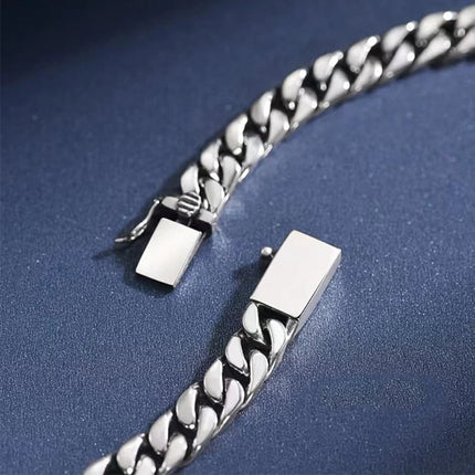 100% S925 Collana in argento sterling Bracciale Punk S925 Gioielli in argento Non sbiadisce mai Carry certificato Uomo Donna Gioielli Regali platinumshop