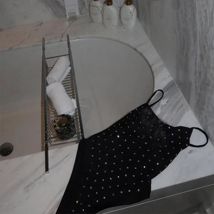 Costume da bagno intero con diamanti con pantaloni in pizzo Bikini sexy Costumi da bagno donna 2025 Costumi da bagno Donna Biquini Body dimagrante Costumi da bagno platinumshop