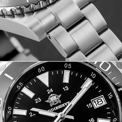 ADDIESDIVE Men's Watch 8215 Mechanical Sapphire Luminous Diving Watch 200m Ceramic Bezel Automatic Watch Clock Gift Watch AD2504