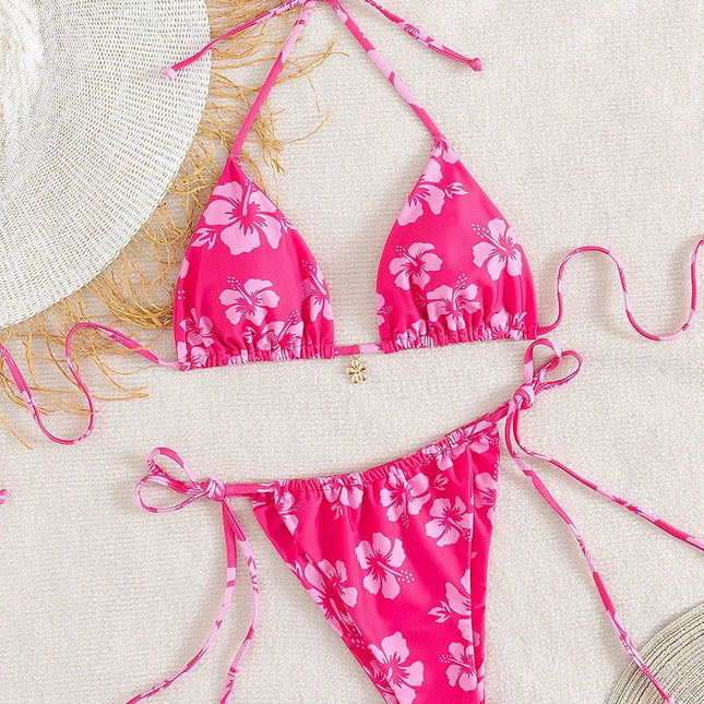 Costume da bagno donna micro bikini sexy 2026 Trend bikini perizoma in due pezzi Set costumi da bagno donna con lacci da spiaggia per costume da bagno donna PlatiNum