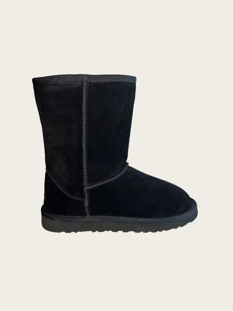 New HOT model women's winter ultra-mini boots - Women's Australian platform boots - Leather material warm boots - Fur decoratio