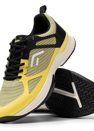 FitVille Scarpe da pickleball larghe da uomo Scarpe da tennis Scarpe da tennis da cancha intera con supporto per l'arco plantare Scarpe sportive leggere antiscivolo