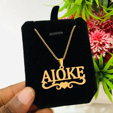 Collana con ciondolo personalizzato di grandi dimensioni, catena cubana spessa, collana con nome di personalizzazione hip-hop, gioielli di moda PlatiNum