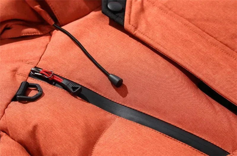 -20 Degree Down Jacket Male Winter Parkas Men White Duck Down Jacket Hooded Outdoor Thick Warm Padded Snow Coat Oversize M-4XL - PlatiNum