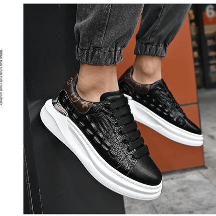 Leather Shoes Men's Skateboard Cricket for Men Sports Running Sneakers Male Luxury Designer Flats Platform