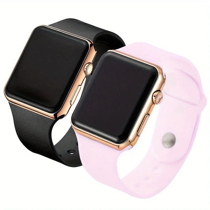 2 pezzi orologio per coppie display a LED orologio elettronico sportivo orologio da polso digitale in silicone per donna uomo regalo di San Valentino per lei platinumshop