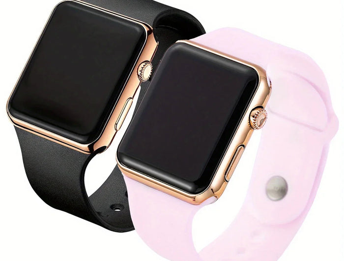 2 pezzi orologio per coppie display a LED orologio elettronico sportivo orologio da polso digitale in silicone per donna uomo regalo di San Valentino per lei platinumshop