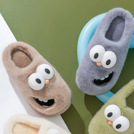 Nuovo simpatico cartone animato invernale suola morbida da uomo pavimento interno piattaforma antiscivolo diapositive calde pantofole di peluche scarpe casual in cotone per la casa maschile
