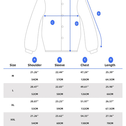 Men's Casual Letterman Jacket Varsity Baseball Coat Vintage Racing Style Streetwear Outerwear with Fine M Letter Embroidery