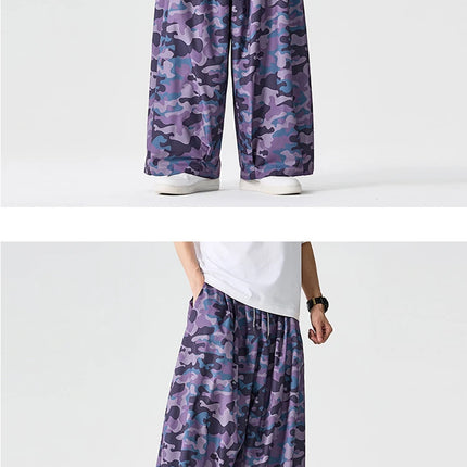 Pantaloni cargo mimetici uomo pantaloni Harem casual oversize da strada uomo pantaloni larghi Harajuku per sport all'aria aperta pantaloni a gamba larga da uomo streetwear