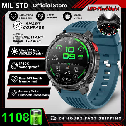 Nuovo T-Rex3 Ultra 1100mAh Batteria Smart Watch GPS Track Bussola IP69K Impermeabile Sport tracker All'aperto Militare Smartwatch platinumshop