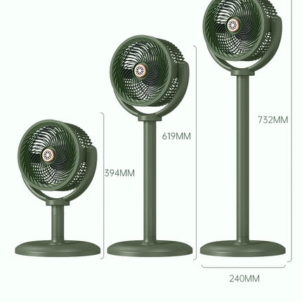Ventilatore a circolazione d'aria, ventilatore da esterno, ventilatore da campeggio, ventilatore ricaricabile da pavimento, ventilatore da tavolo con altezza regolabile, regolazione a 5 velocità