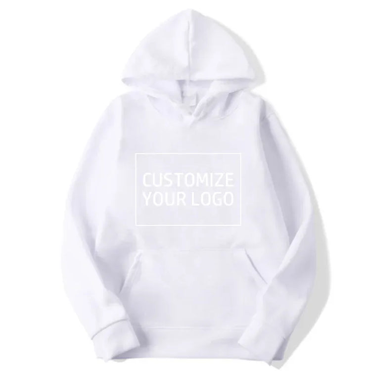 Diy Your Own Design Print Pattern Customize Autumn Long Sleeve Hoodies Solid Color Women Fashion 10 Colors Tops