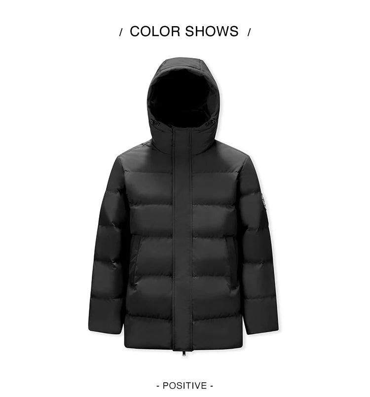 Semir Down Jacket Men 2026 Winter New Hooded Mid-Length Thick Versatile Coat
