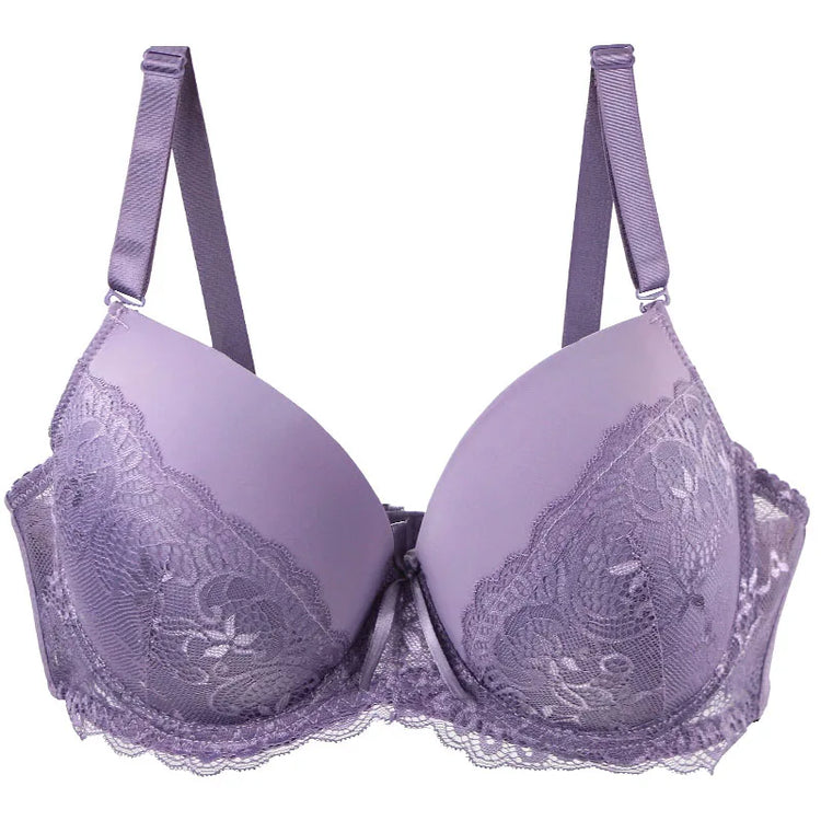 2024 New Sexy Lace Bow Bras For Women Push Up 34/75 36/80 38/85 40/90 42/95 44/100 BCDE Cup Undrwear Plus Size Linger