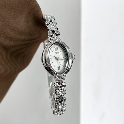 Orologio da donna Luce di lusso retrò tempestato di diamanti Bracciale di alta bellezza Orologi da donna squisiti alla moda platinumshop