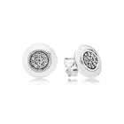 2025 Orecchini originali in pietra a forma di cuore bianco rosa, blu, rosso, verde, orecchino di perla con fiocco di neve, gioielli in argento s925 con fascino femminile platinumshop