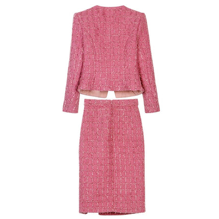 New fashionable and elegant socialite high-end temperament design and small fragrance style slim casual skirt PlatiNum