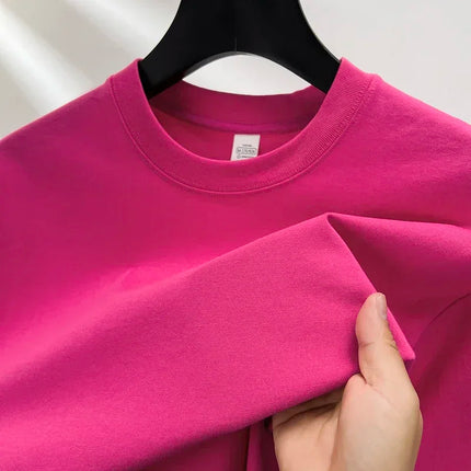 Men's Summer 100% Pure Cotton Short Sleeve Crew Neck Fashion Style Half Sleeve Breathable Top T-shirt Short Sleeve