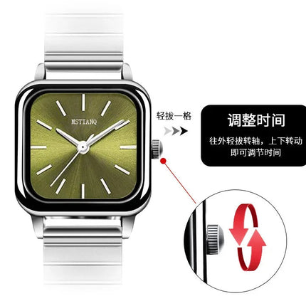 Orologio da donna di lusso Orologio da polso al quarzo da donna con cintura in acciaio alla moda delle migliori marche Montre Femme Bellissimi regali Orologi da donna di lusso platinumshop
