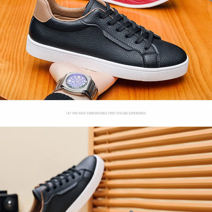 Leather Men's Sports Shoes - Casual Style, Breathable Men's Shoes, Anti-slip and Comfortable, Men's Casual Sneakers