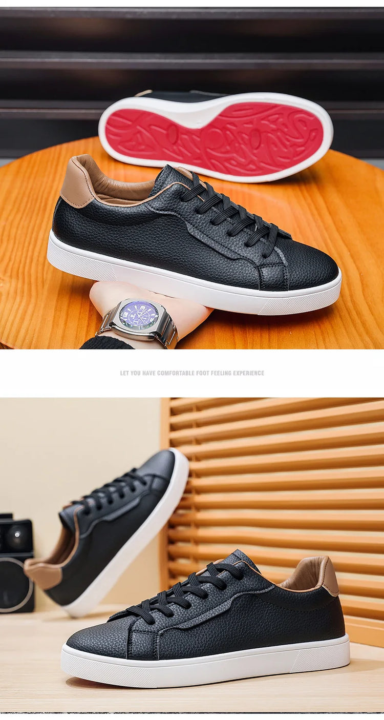 Leather Men's Sports Shoes - Casual Style, Breathable Men's Shoes, Anti-slip and Comfortable, Men's Casual Sneakers