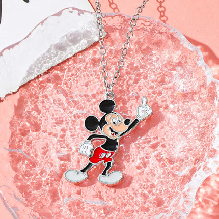 Gioielli Disney minimalisti - Collana con ciondoli smaltati di Topolino da indossare ogni giorno PlatiNum