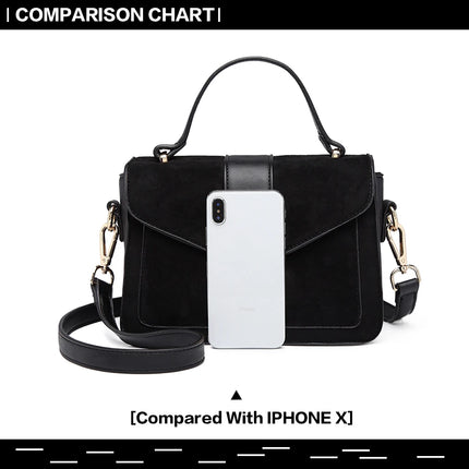 Elegante borsa da donna KONO in similpelle PVC, tracolla rimovibile, diverse modalità di trasporto, dimensioni compatte 22×8×15 cm, perfetta per tutti i giorni e per il lavoro.