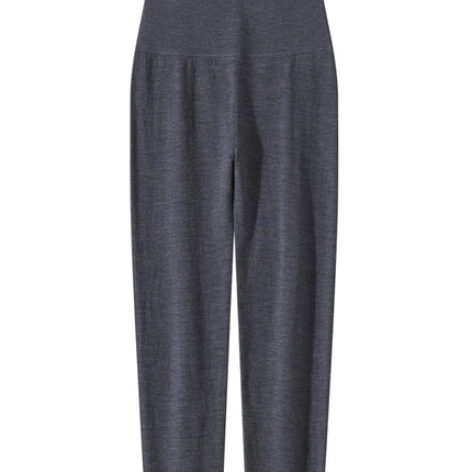 100% fine spun wool knitted pants for women, soft and comfortable thin wool leggings, slim fit solid color leggings PlatiNum