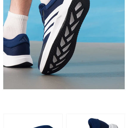Adidas Scarpe da Corsa JR5851 Blu Navy con Tre Strisce, Traspiranti, in Rete, Leggere e Ammortizzate