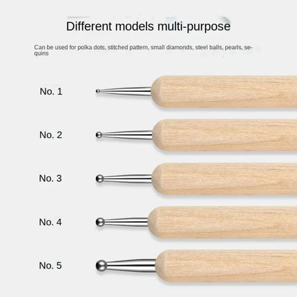 Dual End Wooden Dotting Pen Marble Nail Art Tool Set Manicure Painting Kit 5PCS DIY Nail Design
