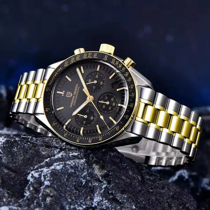 PAGANI DESIGN PD1701 Orologi da uomo di lusso in oro Orologi da polso al quarzo Cronografo VK63 Orologio da uomo AR Orologio con specchio in zaffiro Regali