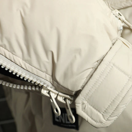 Winter Filled White Duck Down Coat Warm Hooded Pullover Down Jacket Couple Men's Cross-border Jacket Couple style