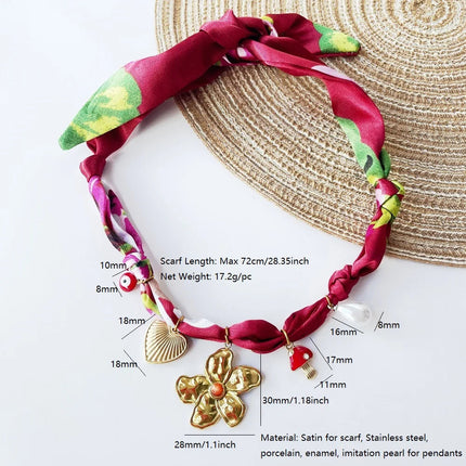 Collana bandana morbida con ciondolo a forma di fiore a forma di cuore placcato in oro per gioielli impilabili da donna e ragazza PlatiNum