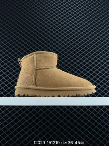 2026 HOT NEW mini boots wool women snow boots real sheepskin wool low-top warm fur shoes men and women winter short boots