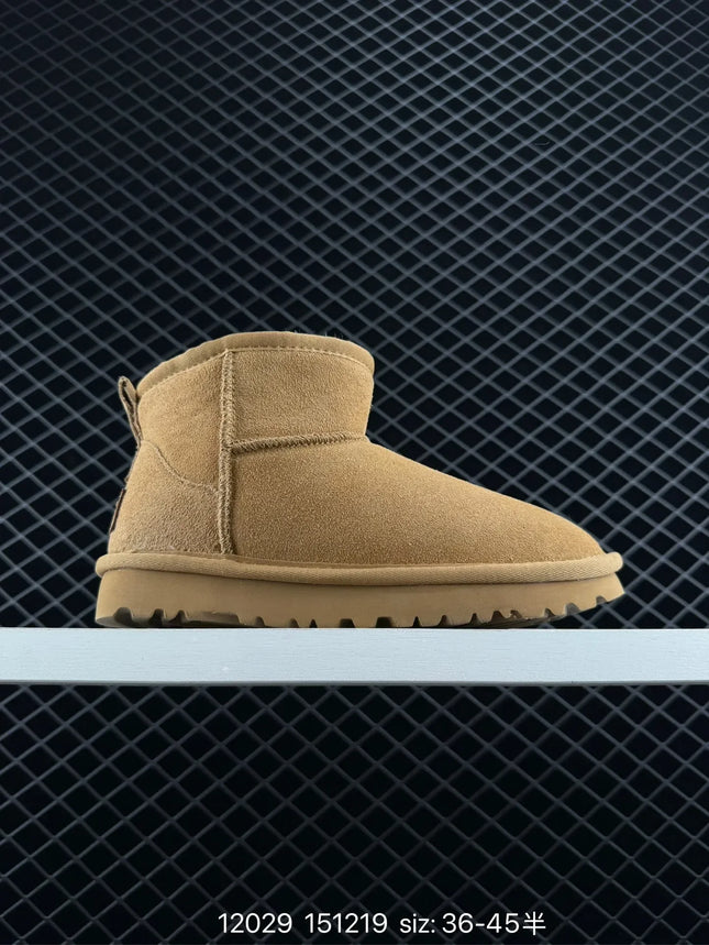 2026 HOT NEW mini boots wool women snow boots real sheepskin wool low-top warm fur shoes men and women winter short boots